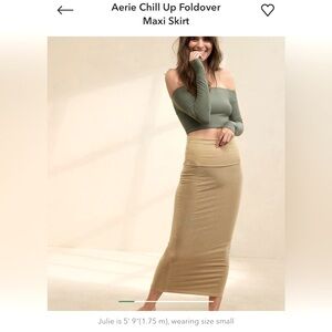 Aerie maxi slip skirt